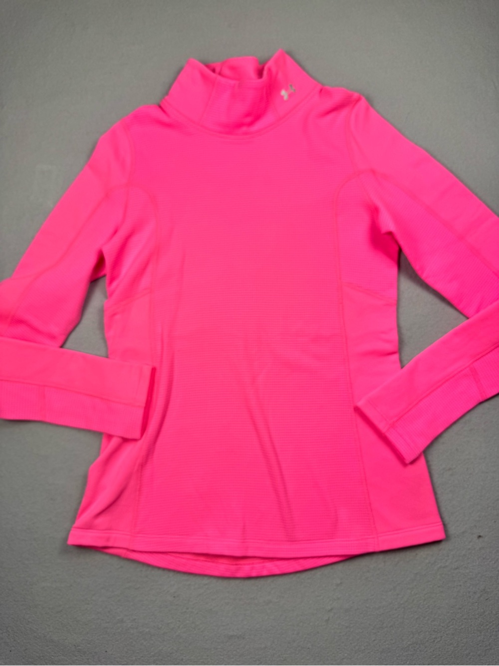 Under Armour Hot Pink Mock Neck Long Sleeve Shirt